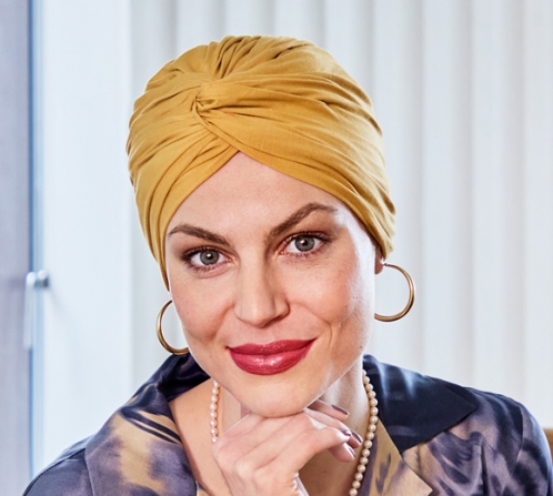 HocJoyo 1572-4052 Bamboo Turban - Twisted Knot and Full Volume - Amber Gold
