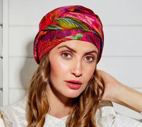 Women's turban in fresh elegant silk Milena 1558-4041