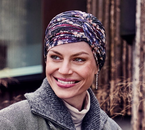 turbante joyo bambù christine headwear copricapo chemioterapia stampa tie dye dusk